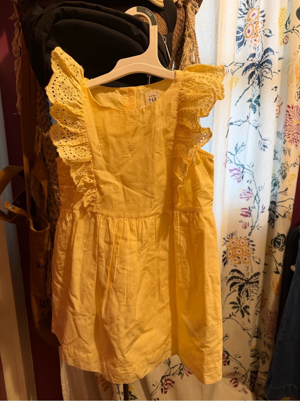 GAP Yellow Eyelet Ruffle Sundress
